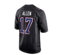 B.Bills #17 Josh Allen #17 Josh Allen Black Carbon Fashion Game Football Stitched American Jerseys
