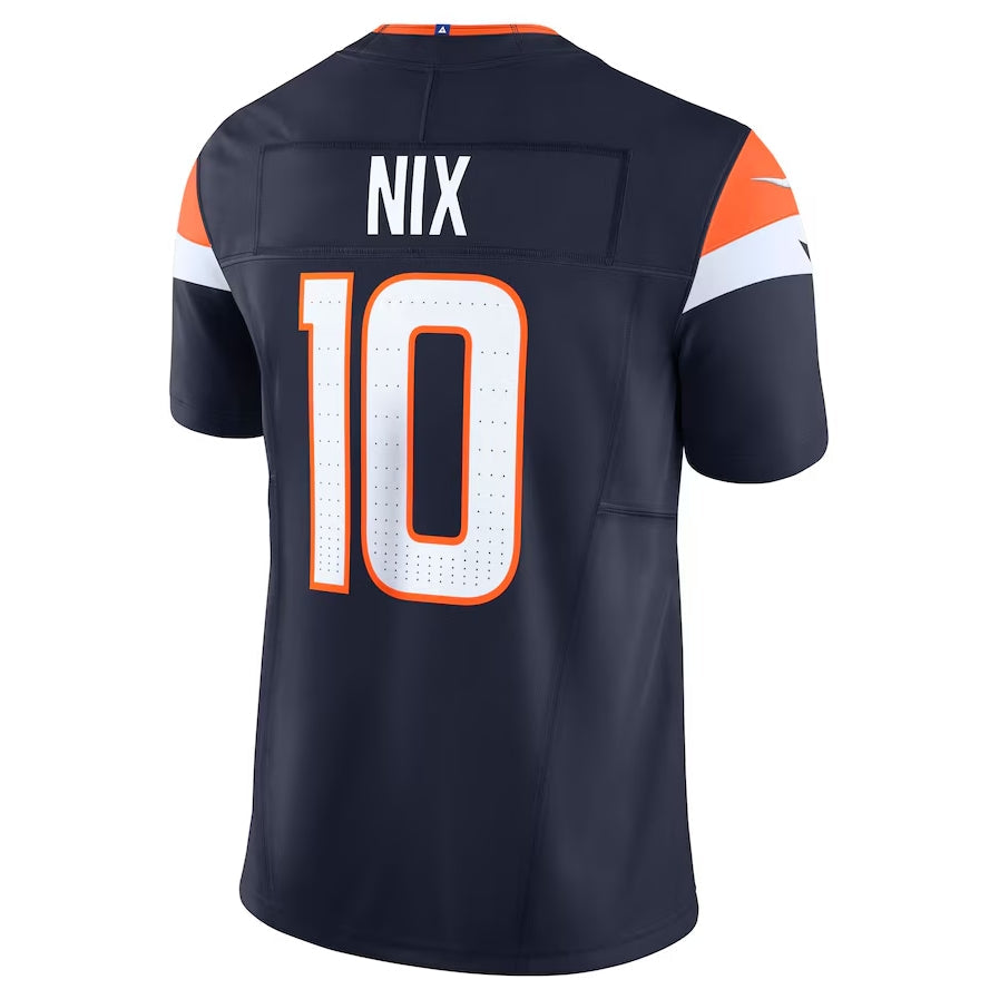 D.Broncos #10 Bo Nix Navy Alternate Vapor F.U.S.E. Limited American Football Jersey