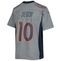 D.Broncos #10 Jerry Jeudy Gray Inverted Team Game Jersey Stitched American Football Jerseys